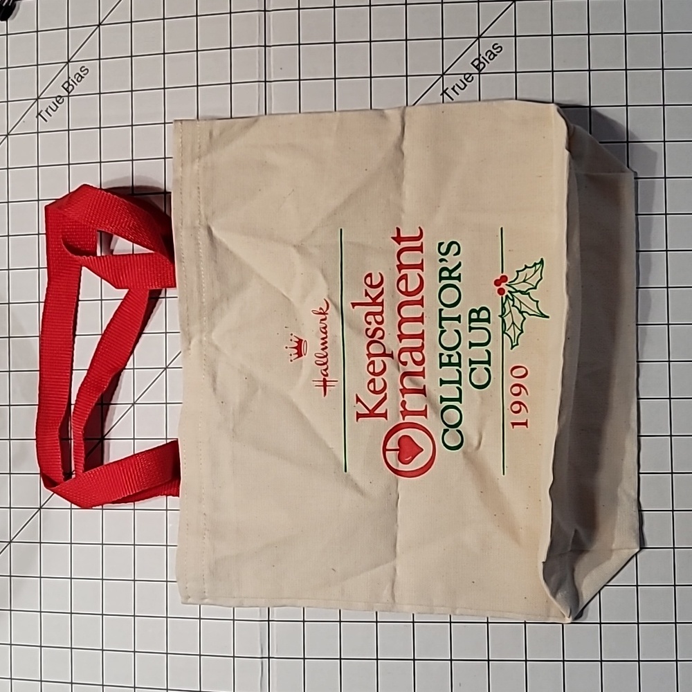 Canvas Tote Vintage Hallmark Keepsake Ornament Collector's Club Bag / Tote, 1990